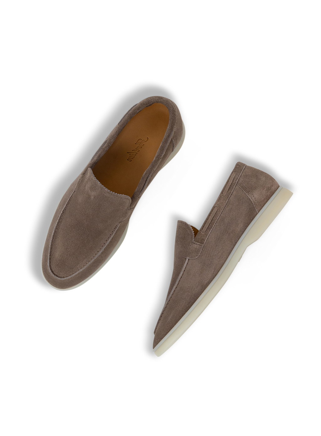 Yacht loafers van Suède | TAUPE