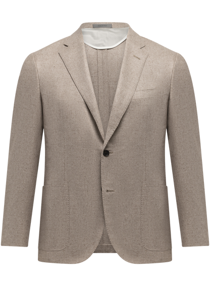 Jasje van zijde en scheerwol | Beige