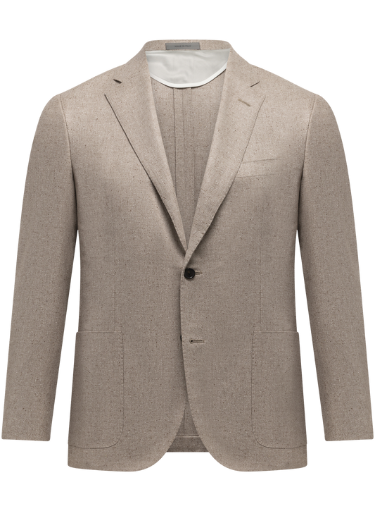 Jasje van zijde en scheerwol | Beige