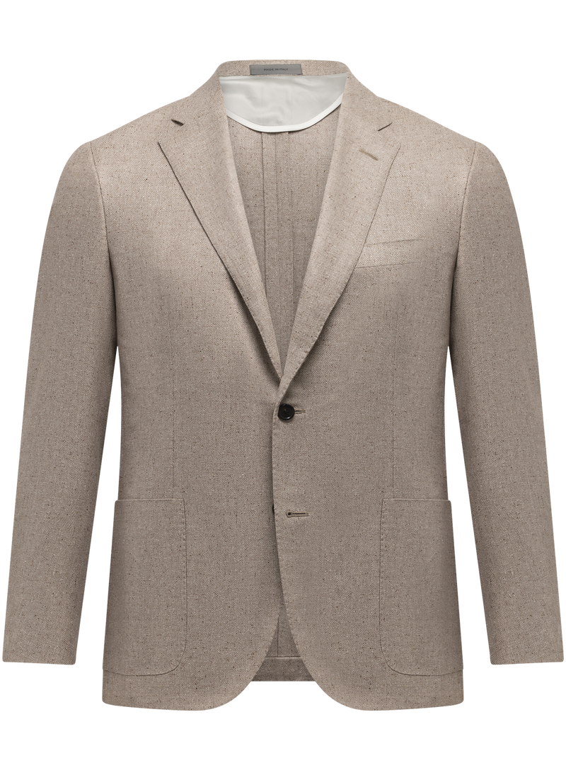 Colbert van zijde en scheerwol | Beige