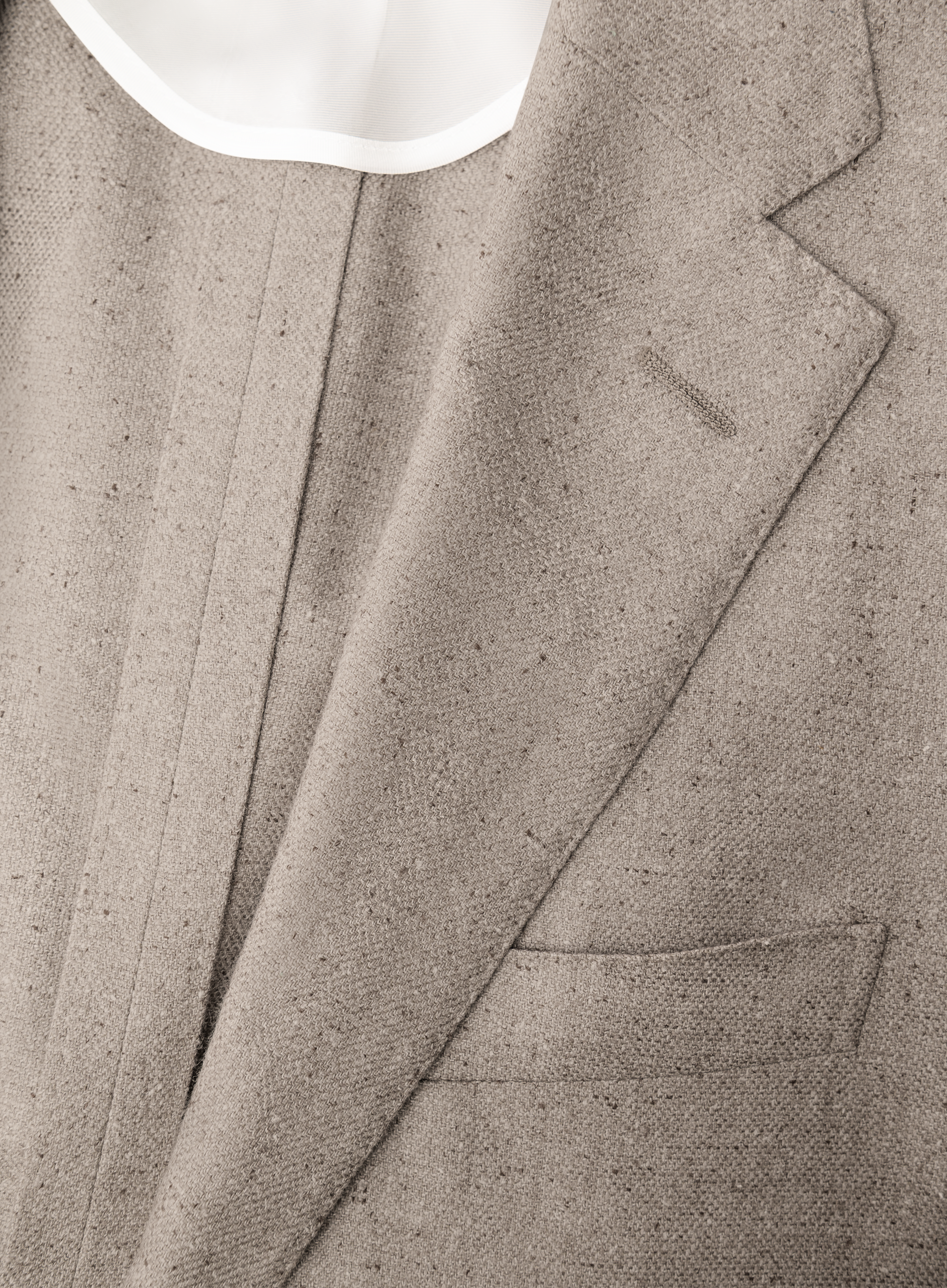 Colbert van zijde en scheerwol | FULL_WIDTH | Beige