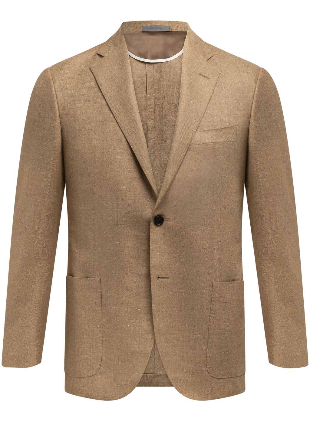 Colbert van zijde en scheerwol | Beige-Bruin