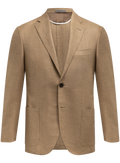 Colbert van zijde en scheerwol | Beige-Bruin