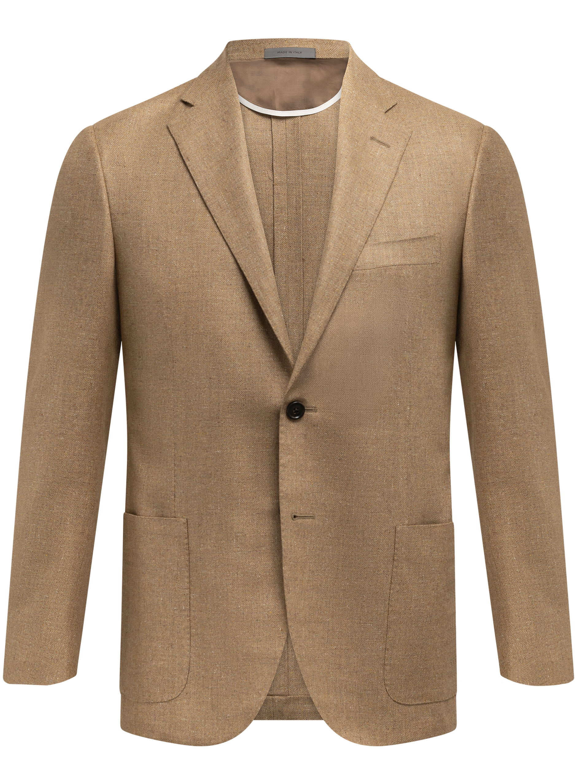 Jasje van zijde en scheerwol | Beige-Bruin