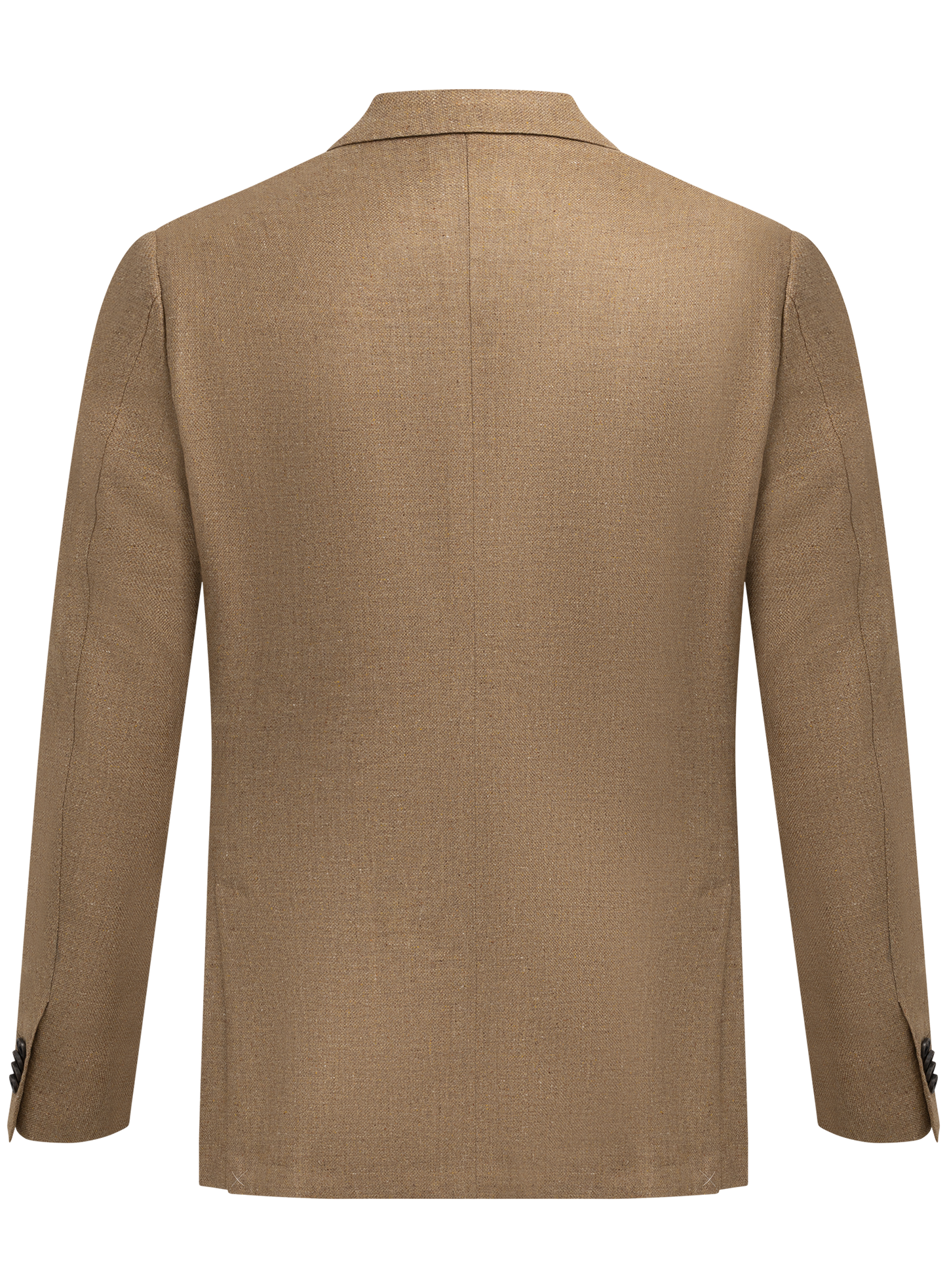 Jasje van zijde en scheerwol | Beige-Bruin