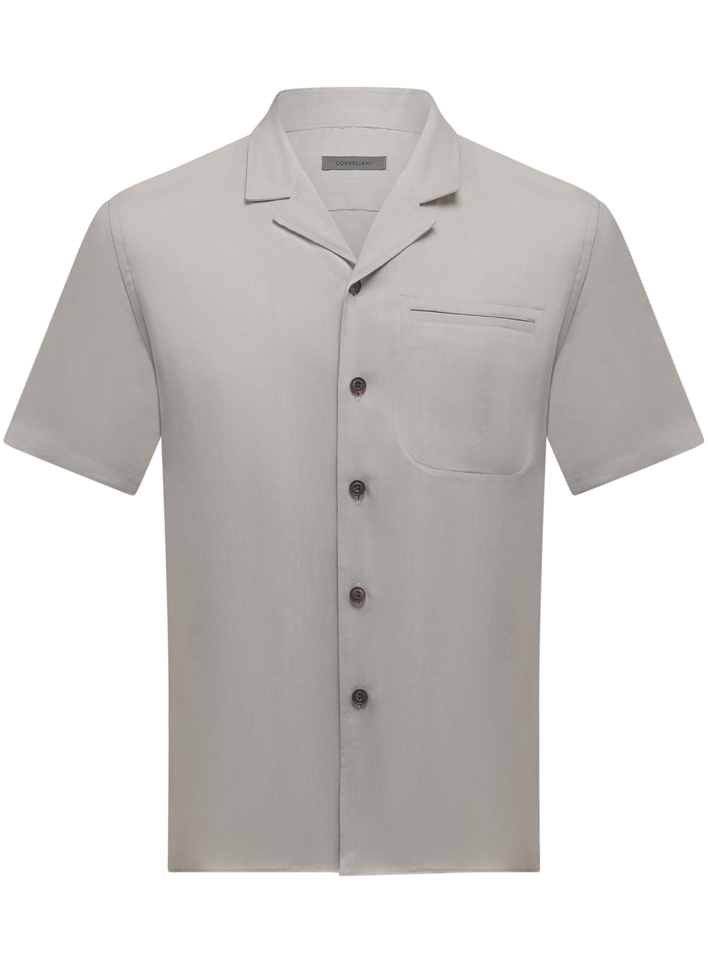 Poloshirt van linnen, wol en mohair | L.Grijs