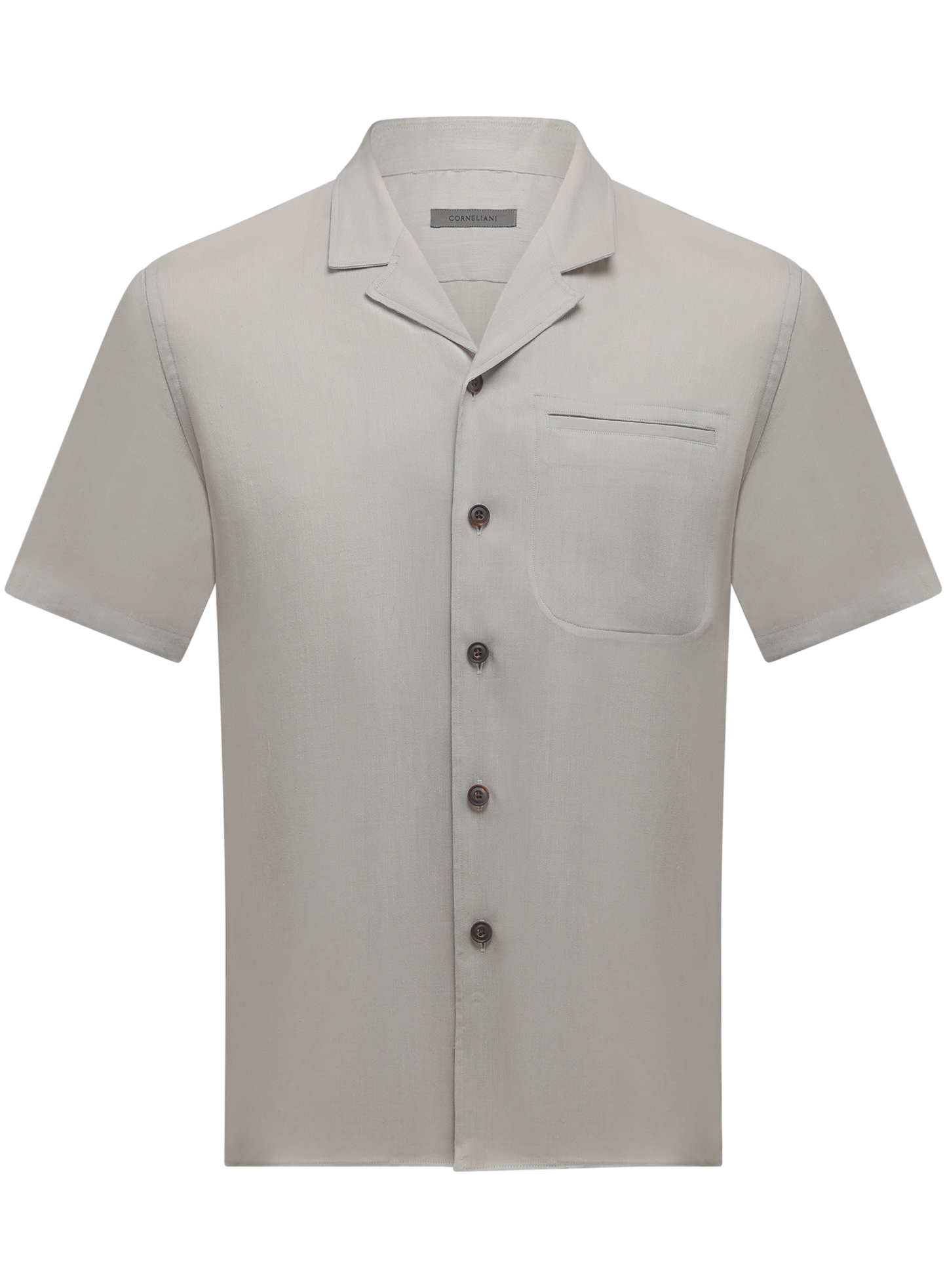 Shirt van linnen, wol en mohair | L.Grijs