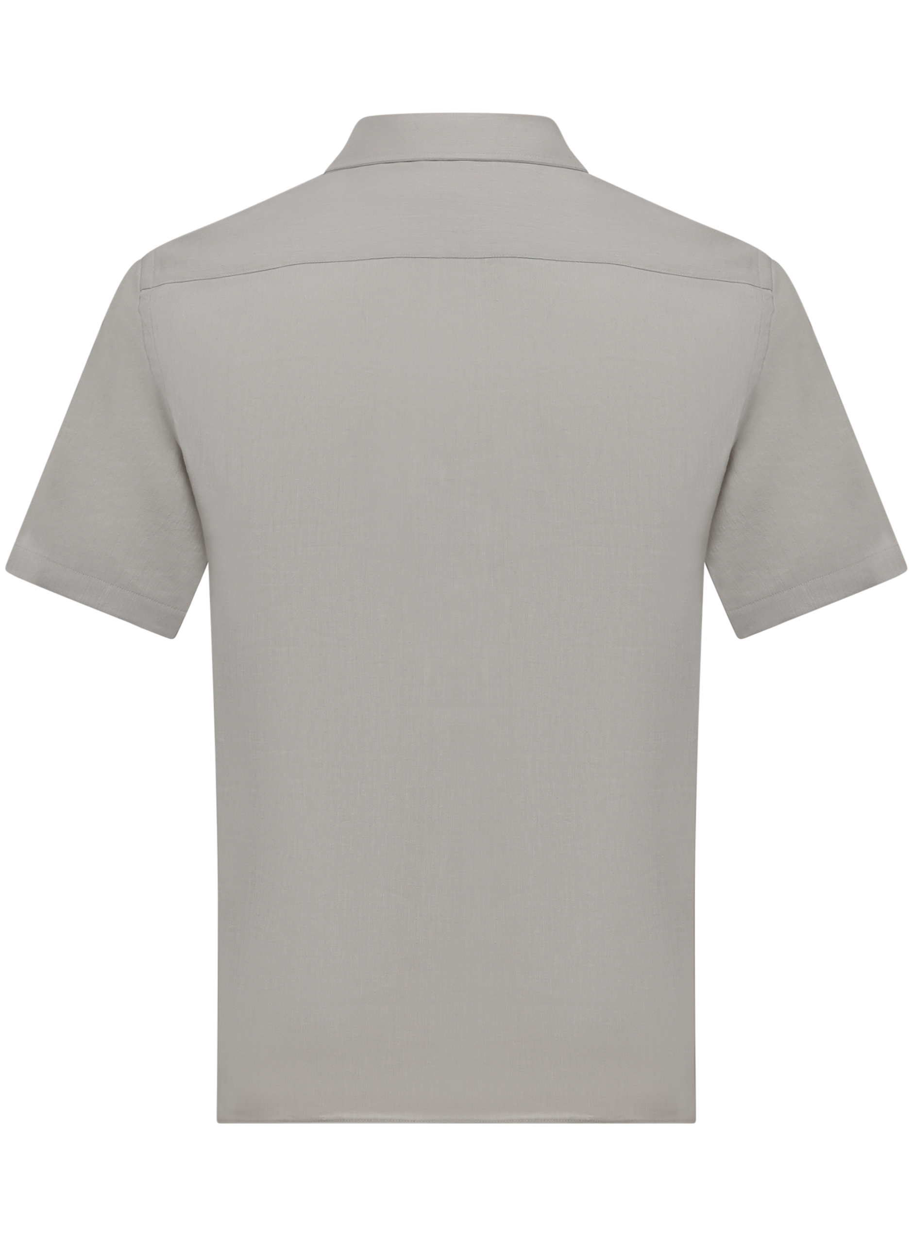 Poloshirt van linnen, wol en mohair | L.Grijs