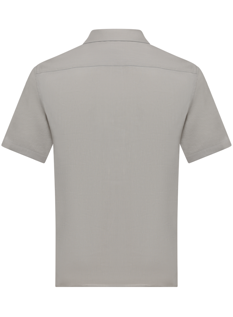 Shirt made of linen, virgin wool, and mohair