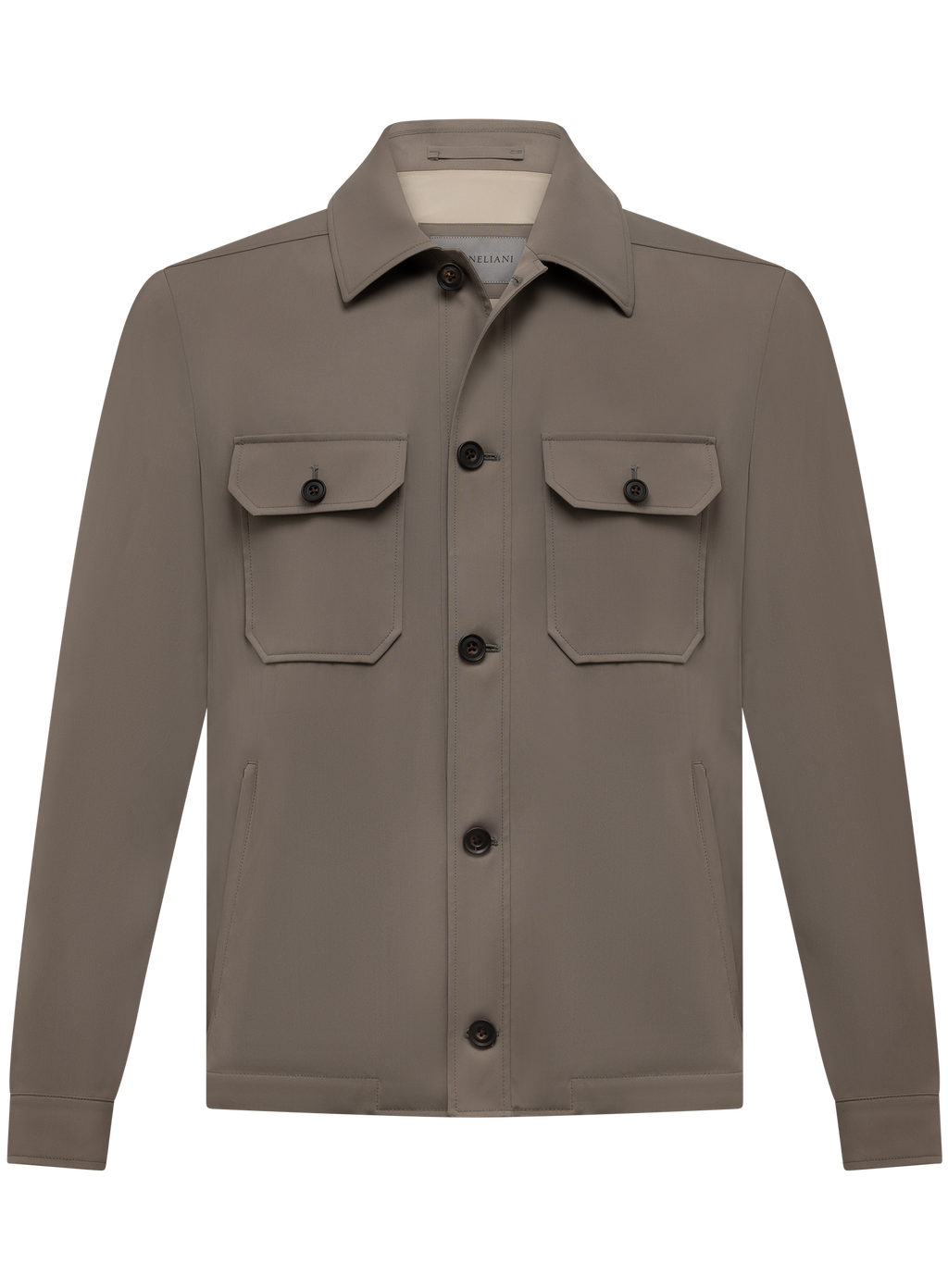 Overshirt van scheerwol | TAUPE