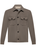 Overshirt van scheerwol | TAUPE