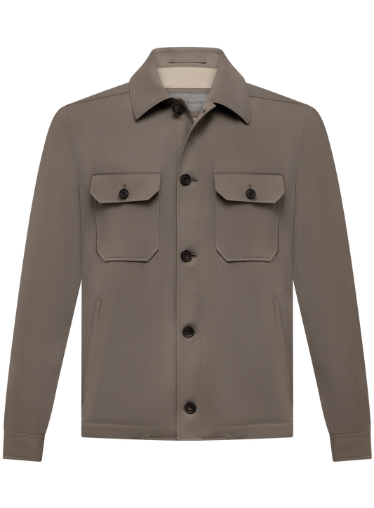 Overshirt van scheerwol | TAUPE