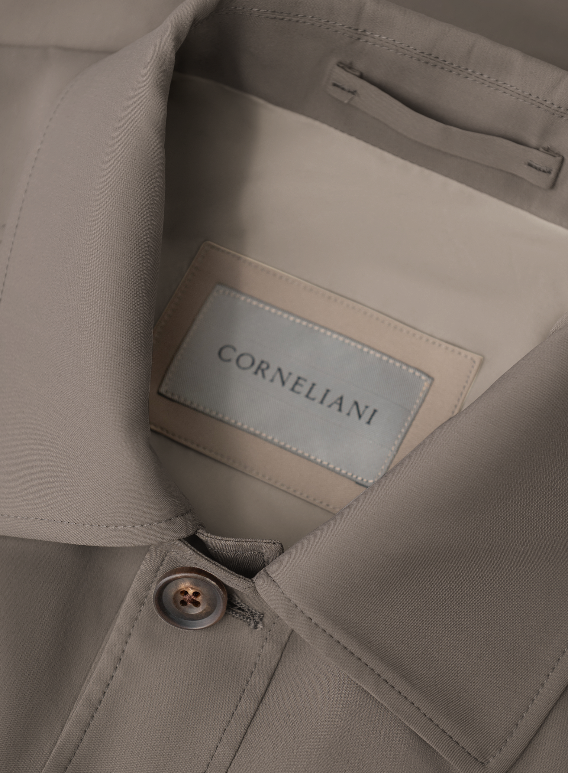 Overshirt van scheerwol | FULL_WIDTH | TAUPE