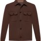 Overshirt van scheerwol | ROOD-BRUIN