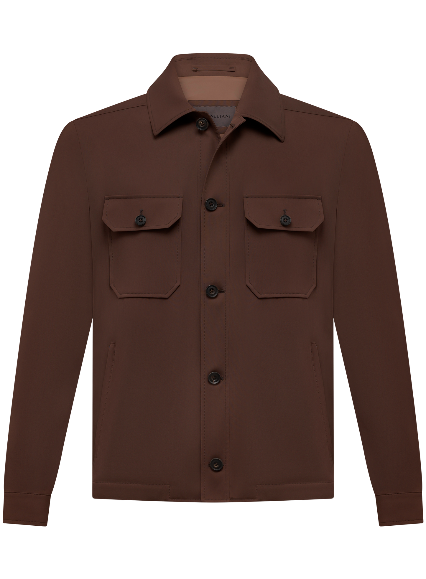 Overshirt van scheerwol | ROOD-BRUIN
