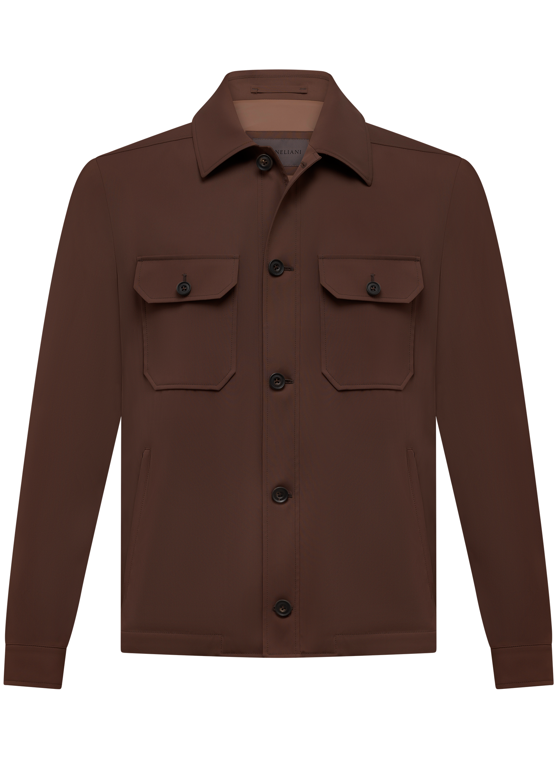 Overshirt van scheerwol | ROOD-BRUIN