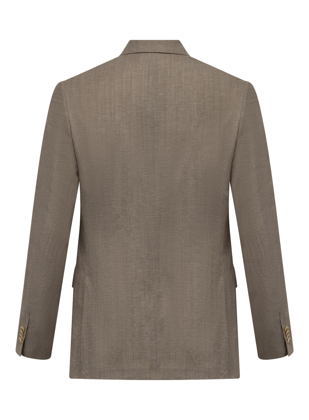 Driedelig pak van virgin wol en linnen | Beige