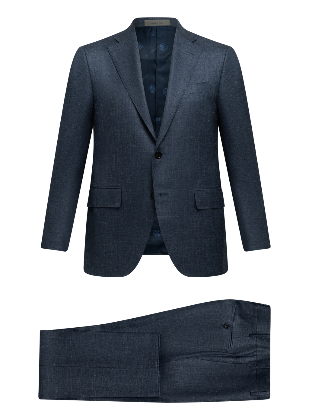 Pak van virgin wol, zijde en linnen | Blauw