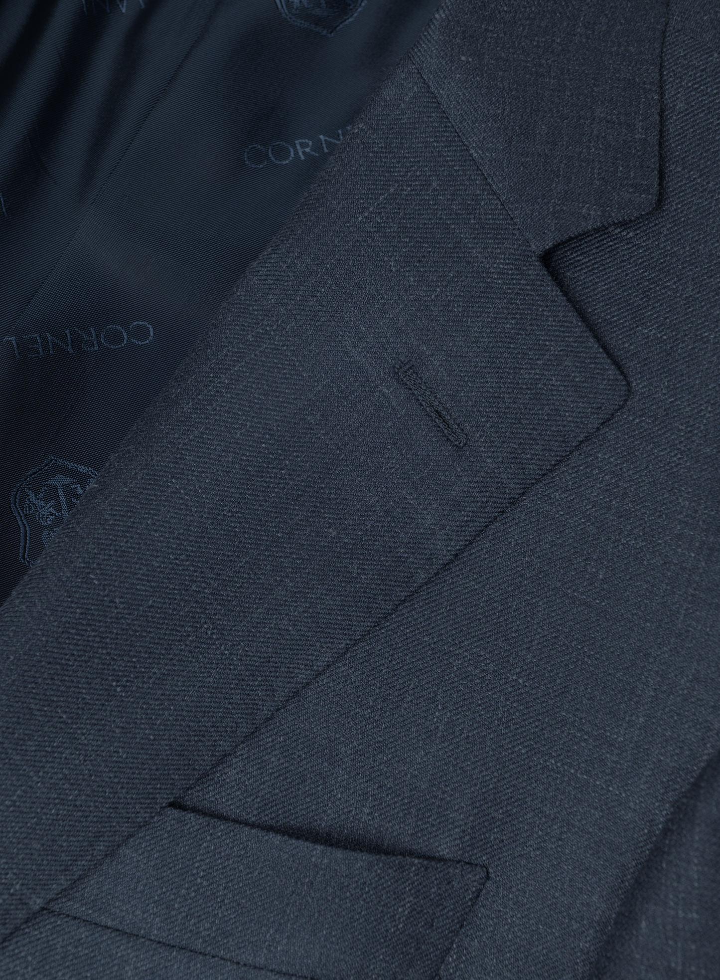 Pak van virgin wol, zijde en linnen | FULL_WIDTH | Blauw