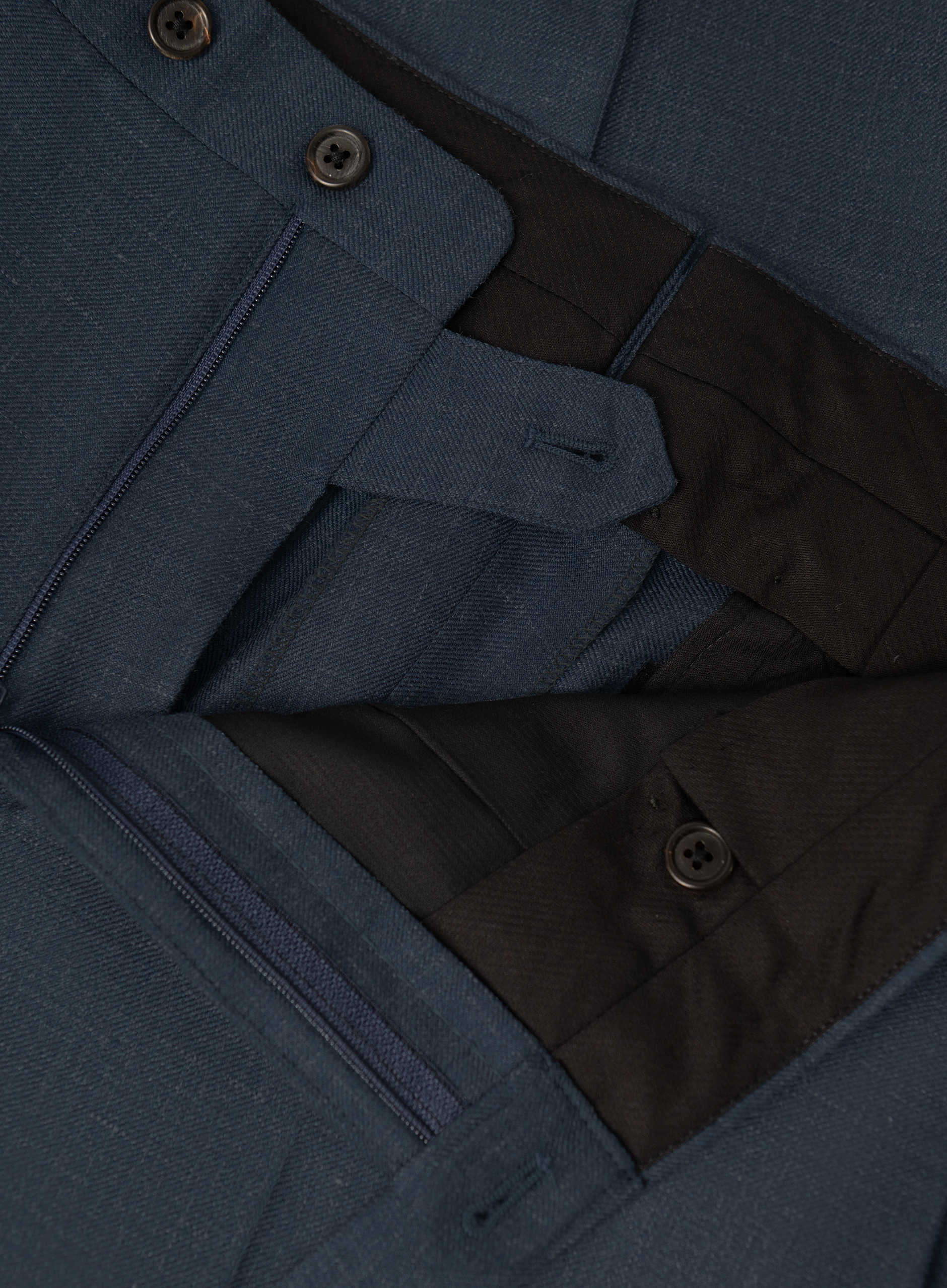 Pak van virgin wol, zijde en linnen | FULL_WIDTH | Blauw