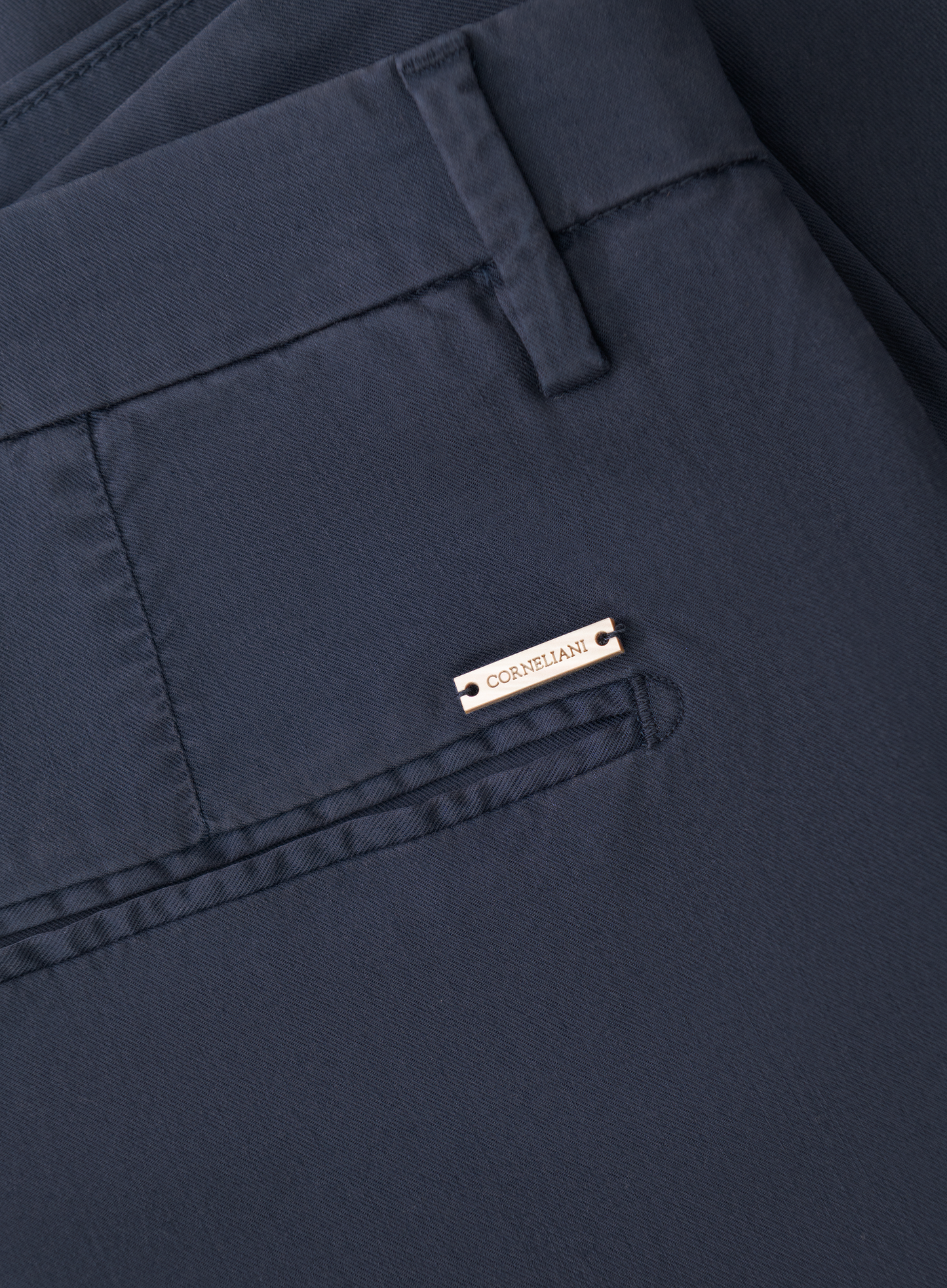 Broek van katoen en lycocell | BLUE NAVY