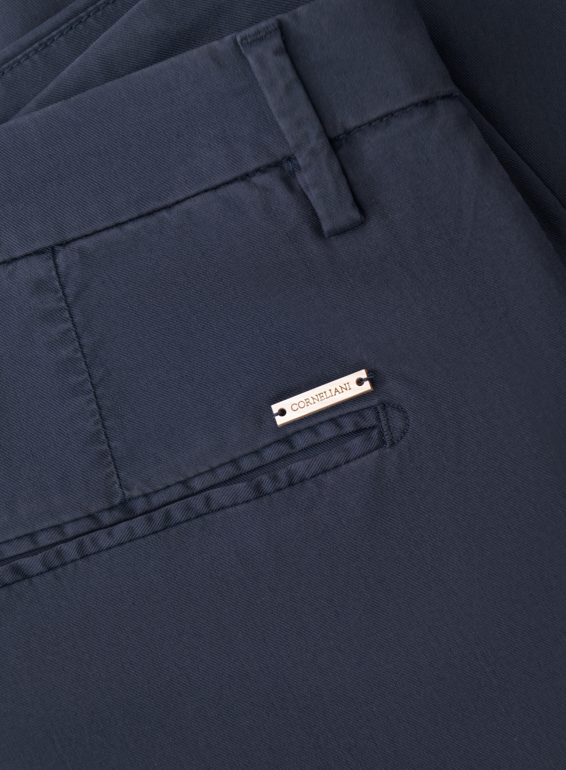 Broek van katoen en lycocell | FULL_WIDTH | BLUE NAVY