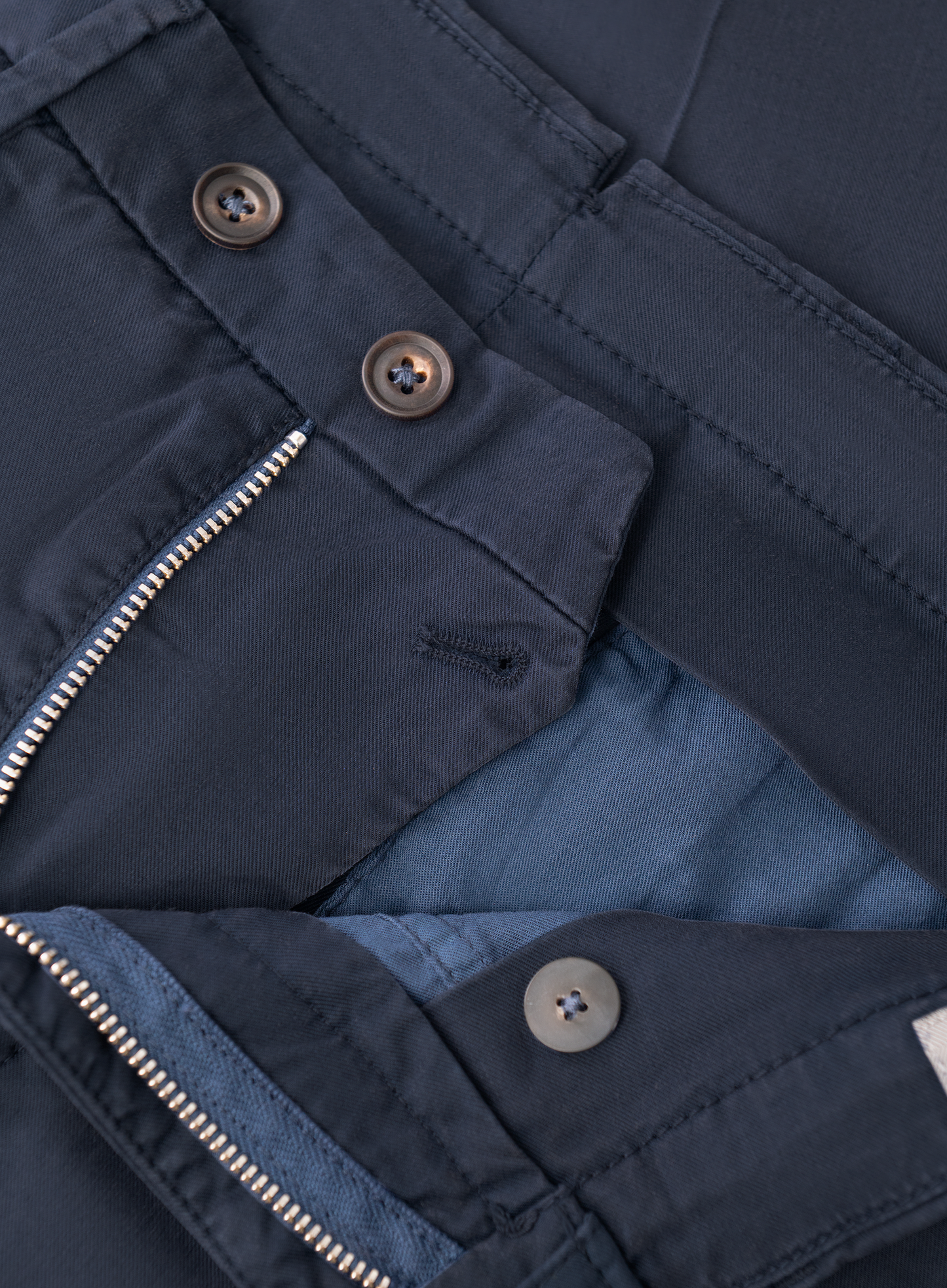 Broek van katoen en lycocell | FULL_WIDTH | BLUE NAVY