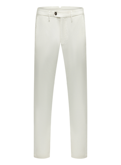 Broek van katoen en lycocell | Wit