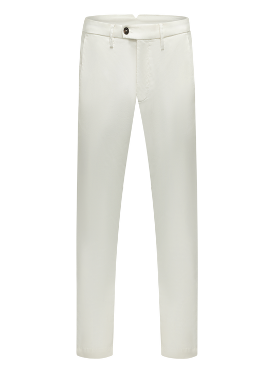 Broek van katoen en lycocell | Wit