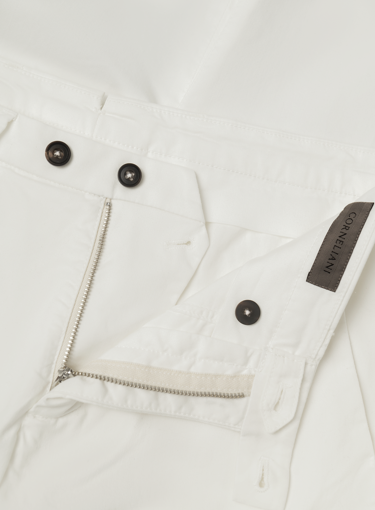 Broek van katoen en lycocell | Wit