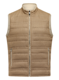 Bodywarmer van zijde en scheerwol | TAUPE BRUIN