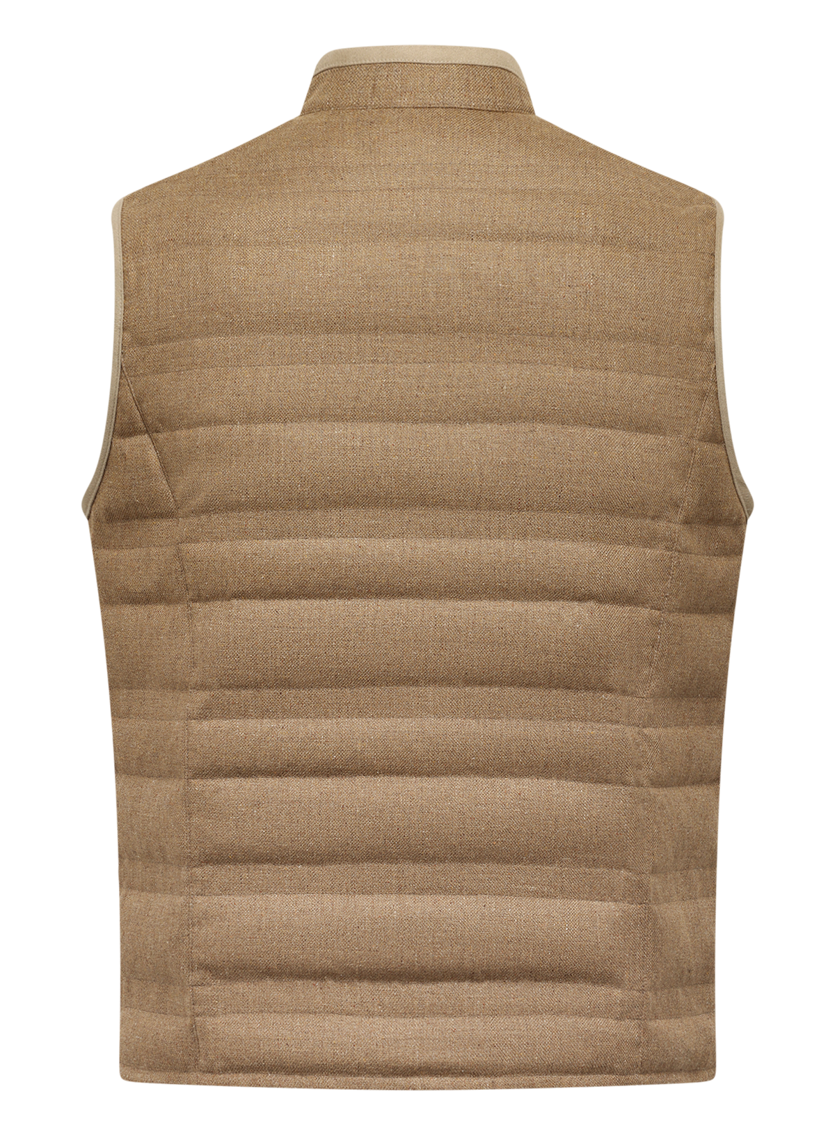 Bodywarmer van zijde en scheerwol | TAUPE BRUIN