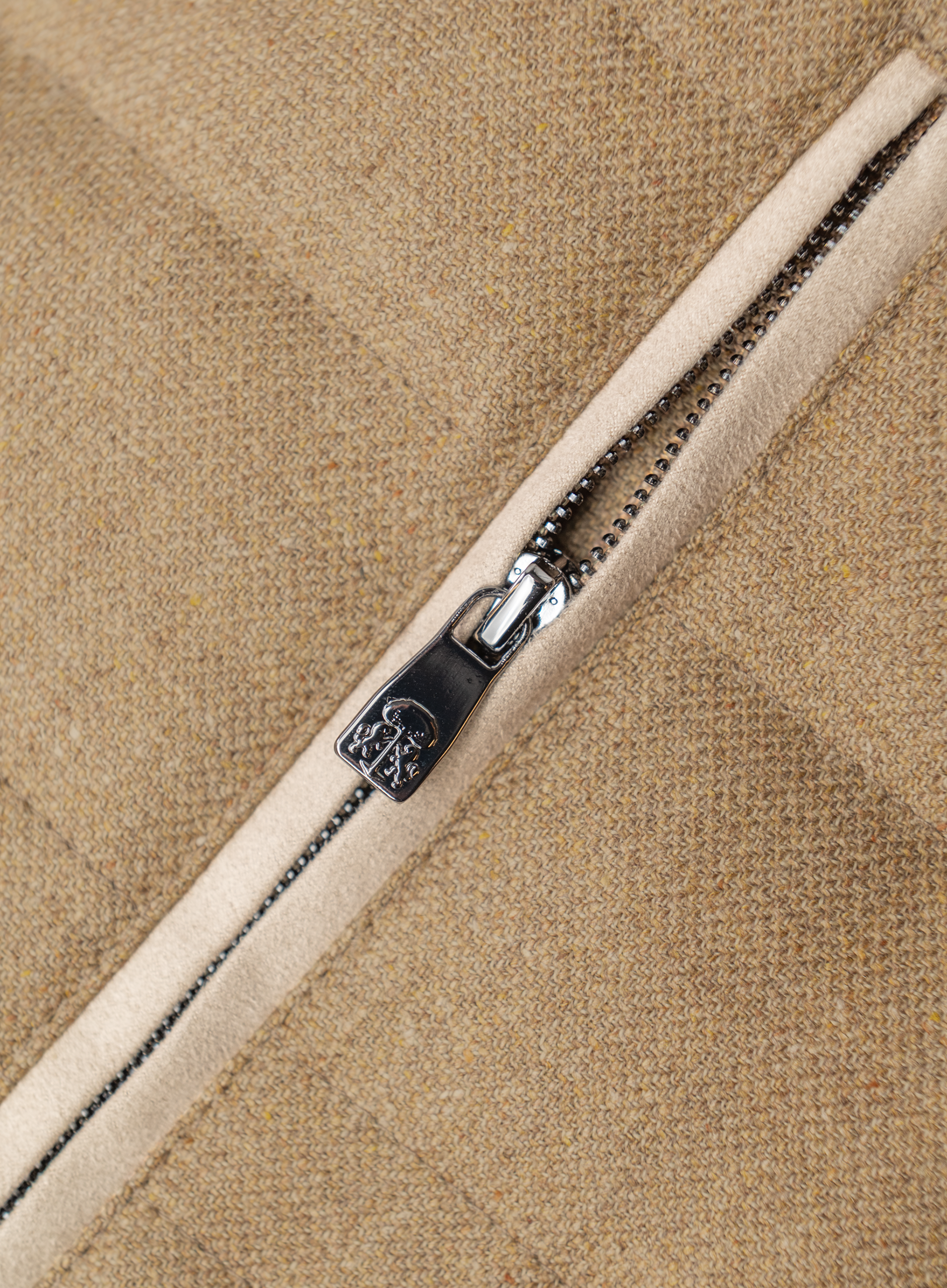 Bodywarmer van zijde en scheerwol | TAUPE BRUIN
