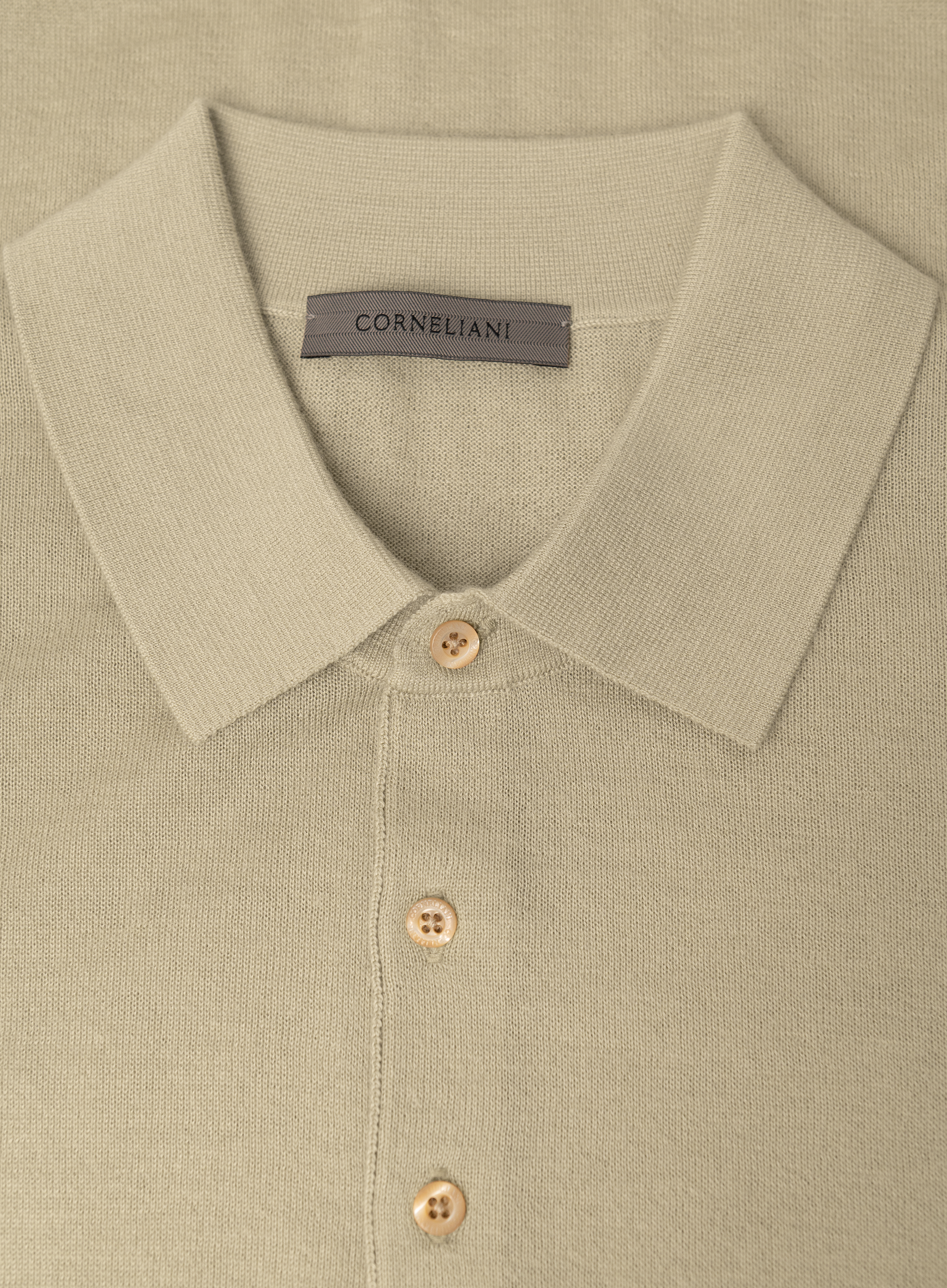 Polo van cashmere en zijde | FULL_WIDTH | L.groen