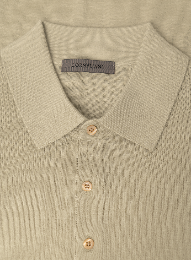 Polo van cashmere en zijde | FULL_WIDTH | L.groen