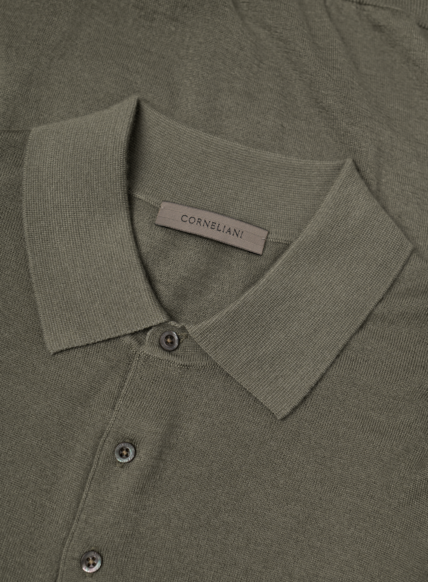Polo van cashmere en zijde | FULL_WIDTH | Groen