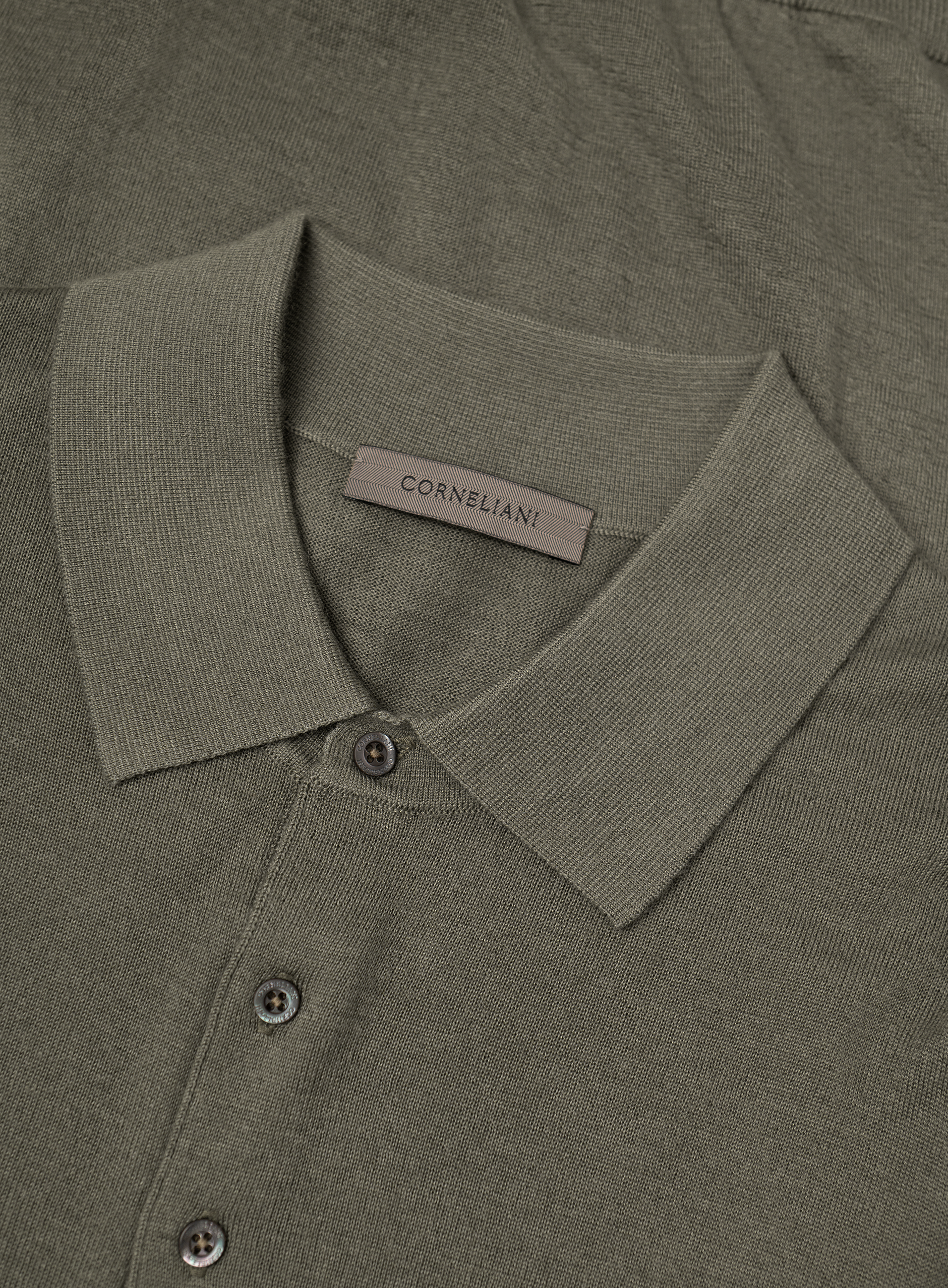 Polo van cashmere en zijde | FULL_WIDTH | Groen
