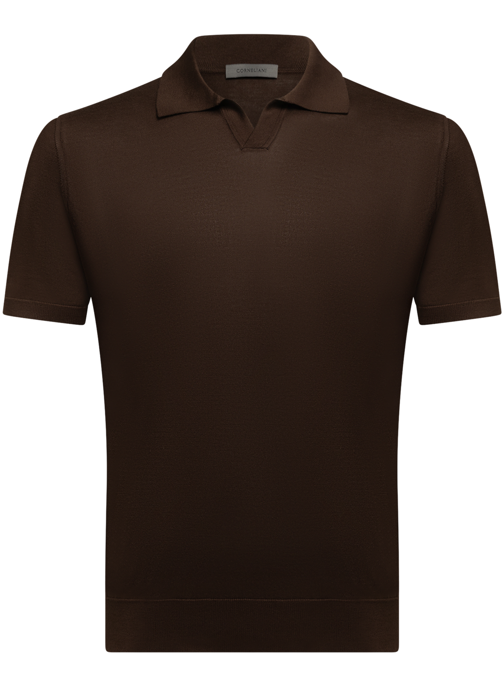 Buttonless polo van zijde | D.Bruin