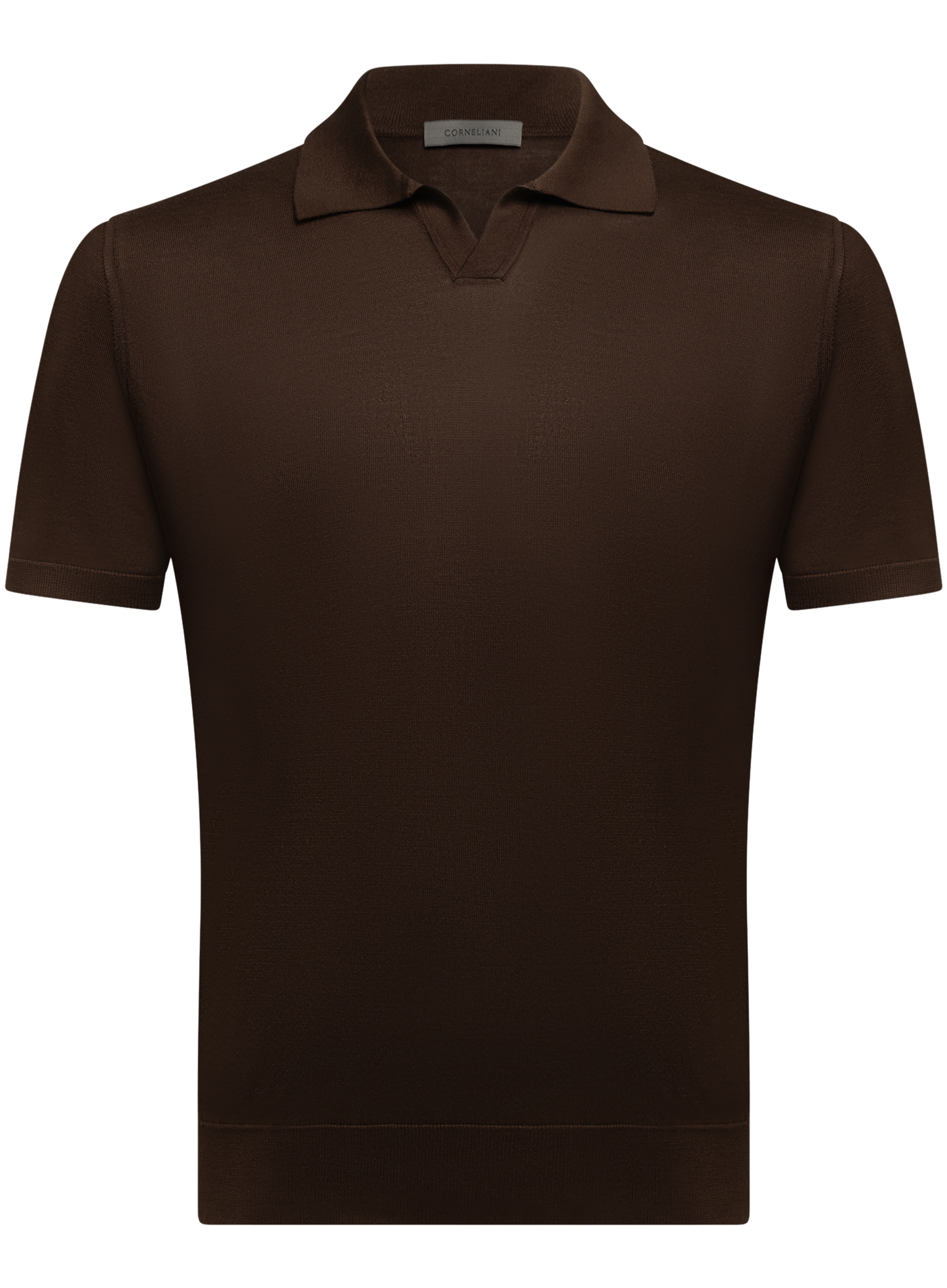 Zijden buttonless polo | FULL_WIDTH | D.Bruin