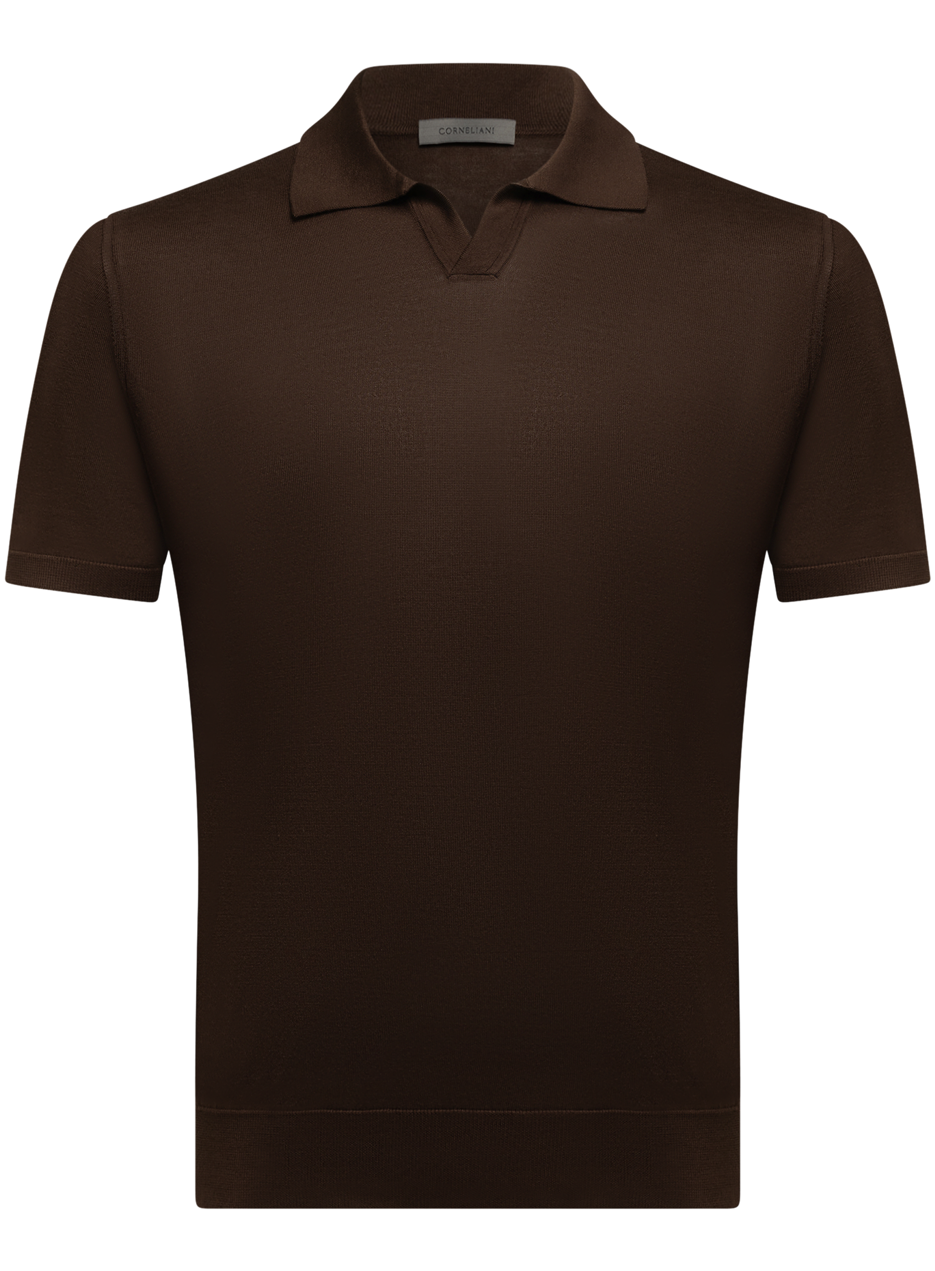 Buttonless polo van zijde | D.Bruin