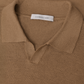Linnen buttonless polo | FULL_WIDTH | Bruin
