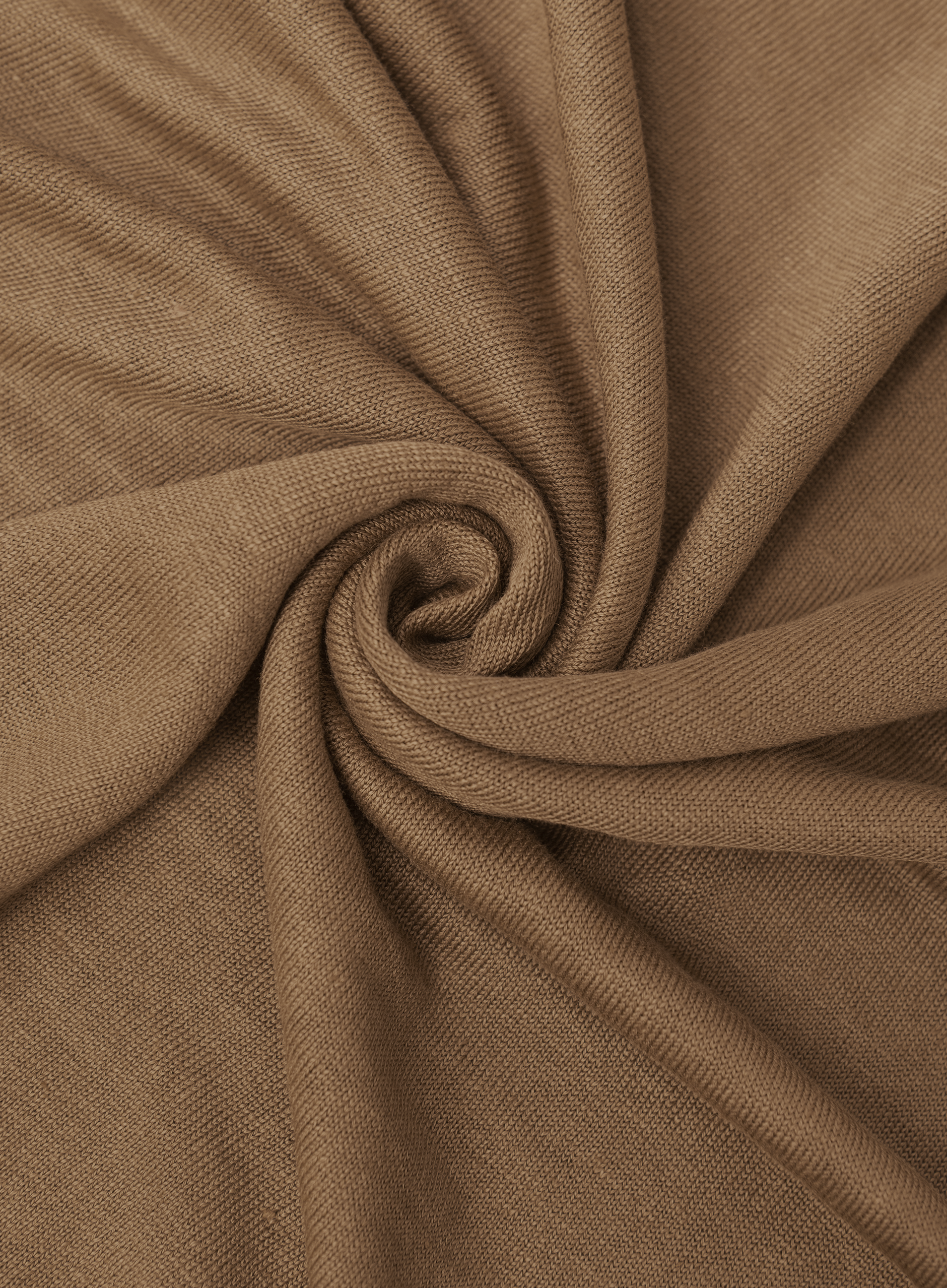 Linnen buttonless polo | FULL_WIDTH | Bruin