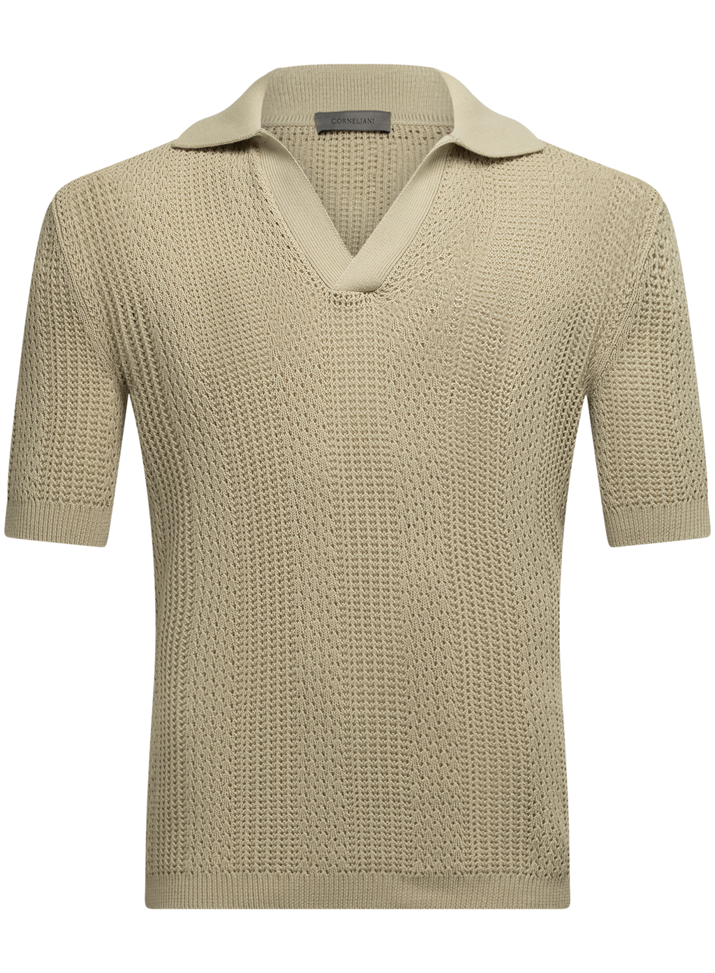 Buttonless polo van katoen | Groen