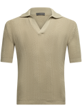 Buttonless polo van katoen | Groen