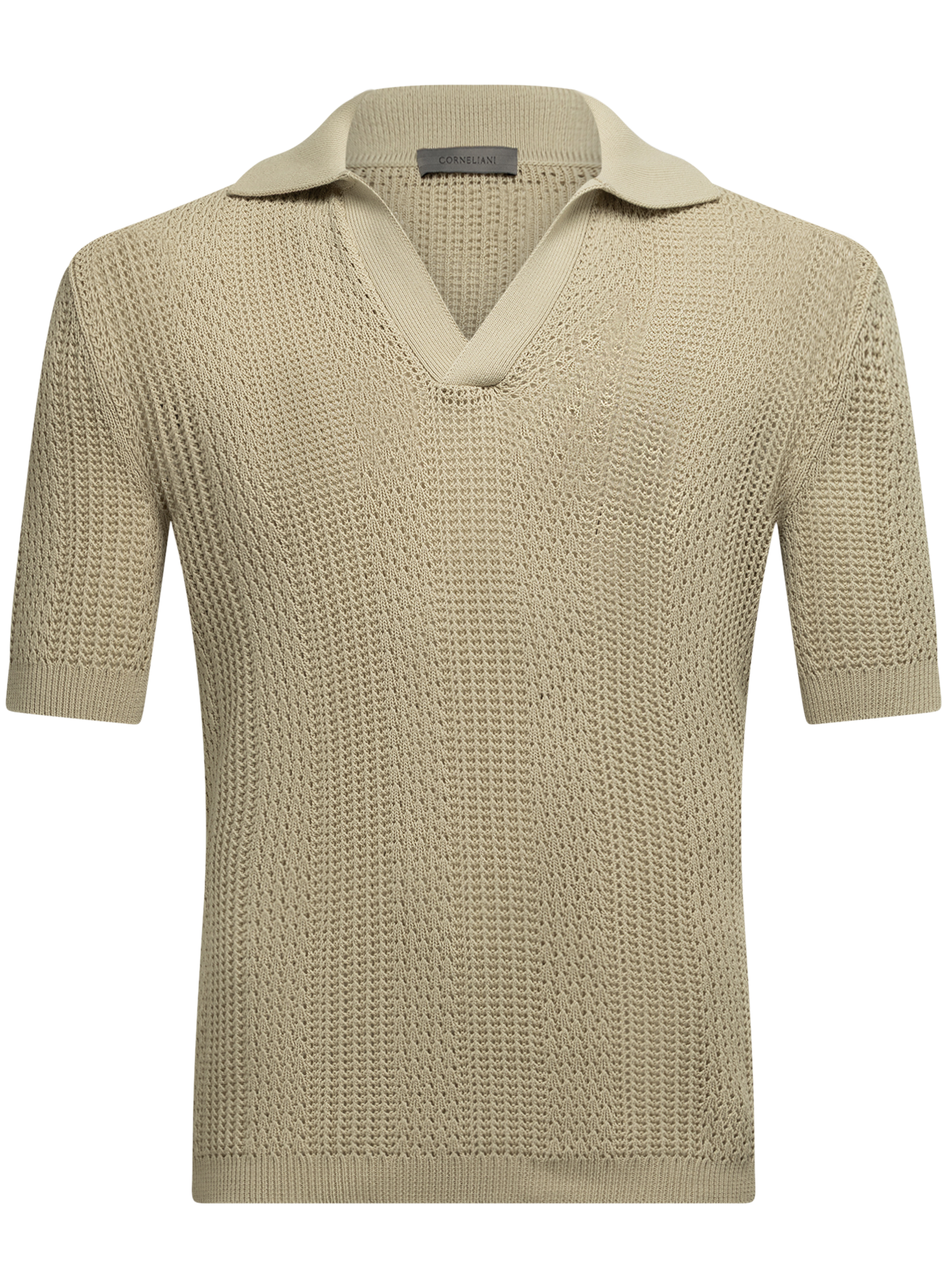 Katoen buttonless polo | FULL_WIDTH | Groen