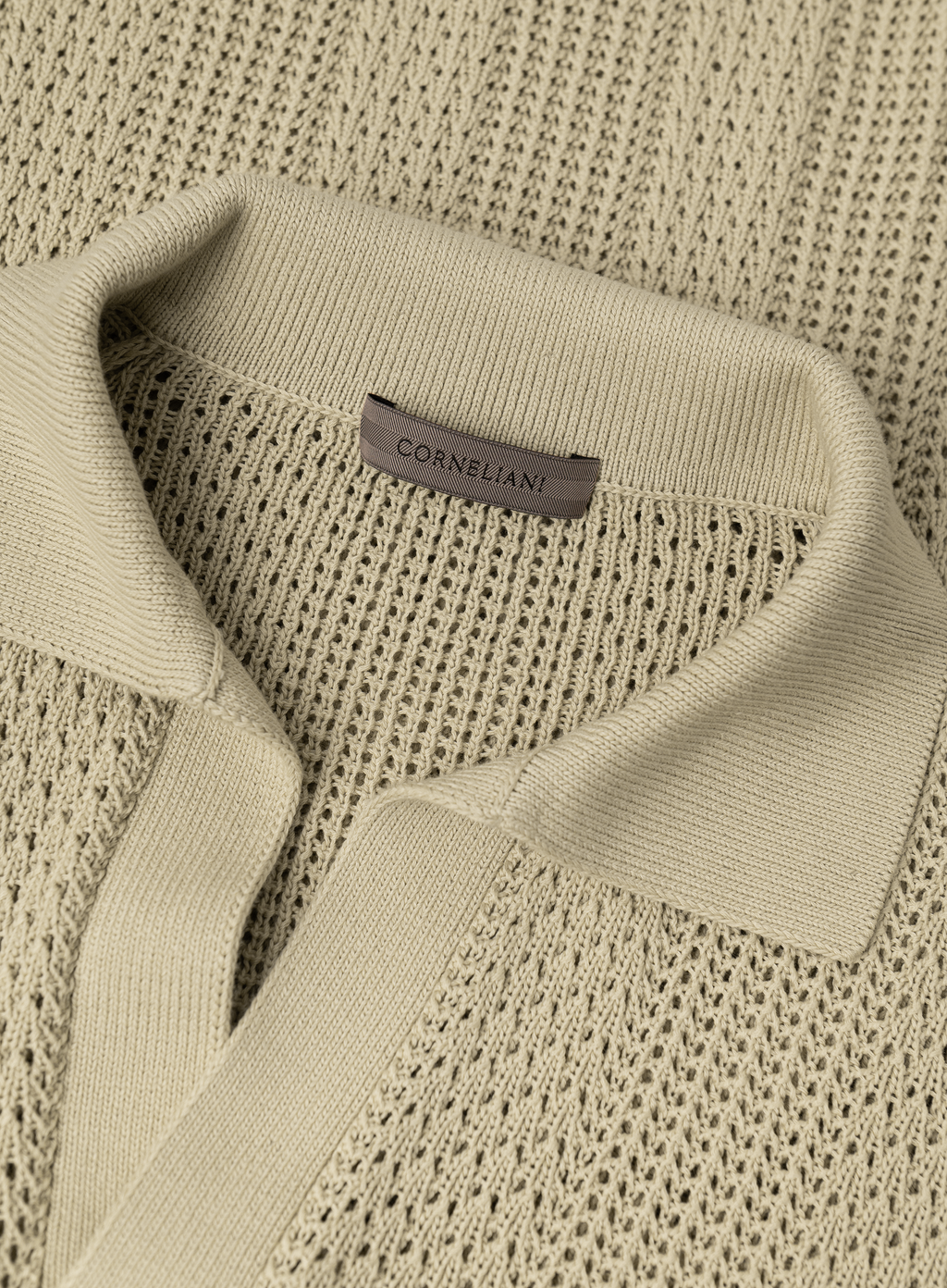 Buttonless polo van katoen | FULL_WIDTH | Groen
