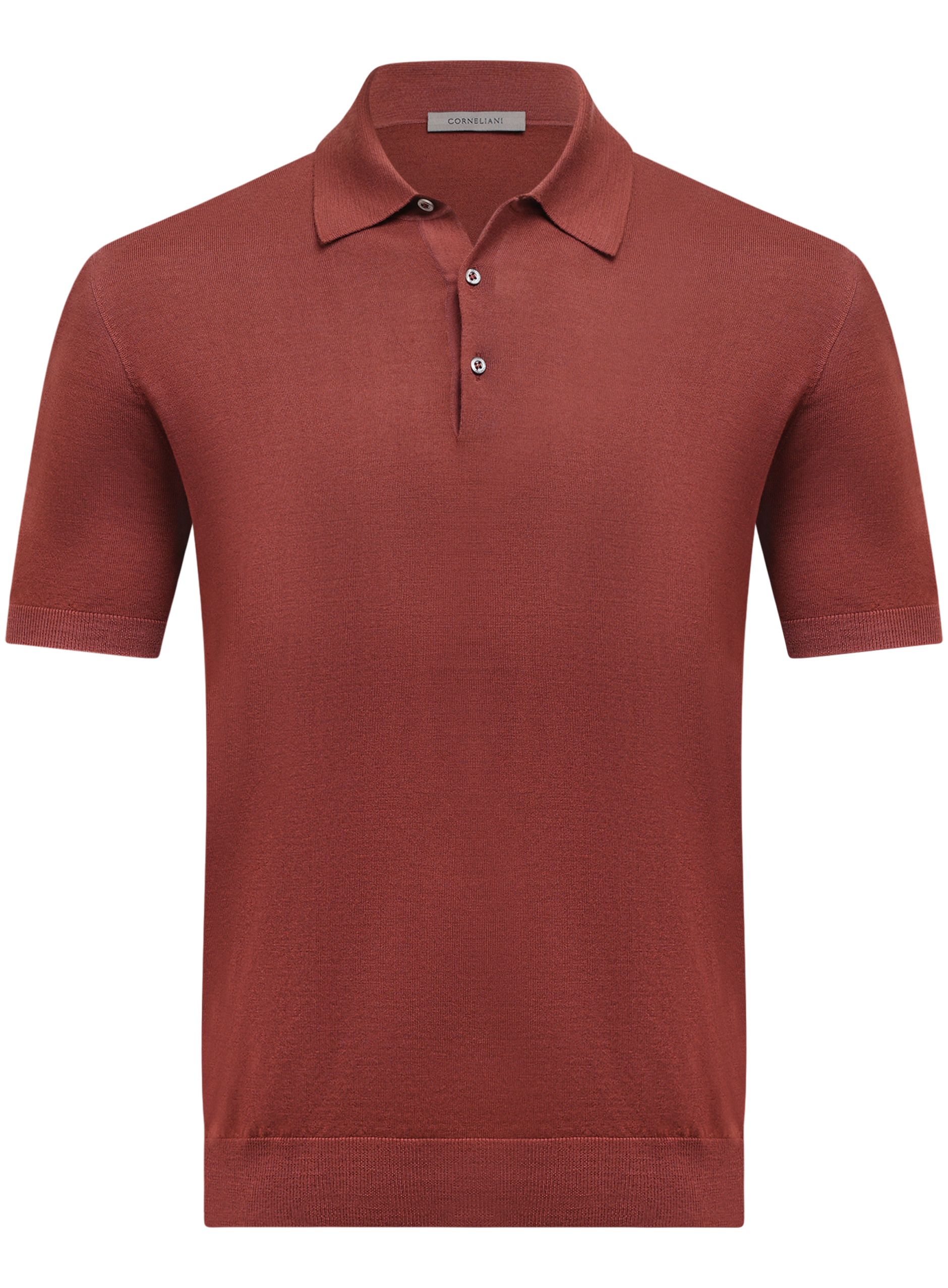 Polo van scheerwol | Rood