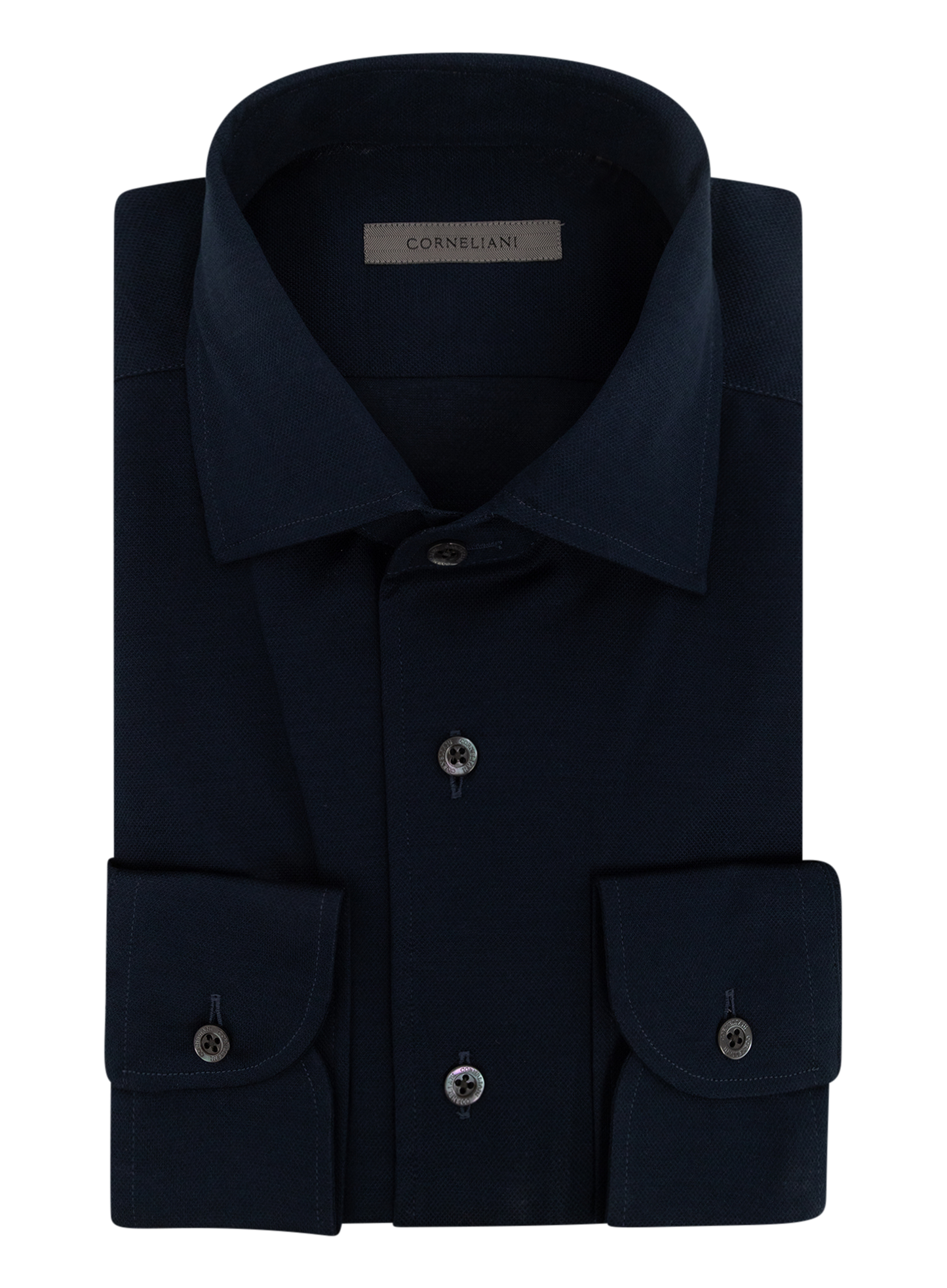Shirt van cashmere en zijde | BLUE NAVY