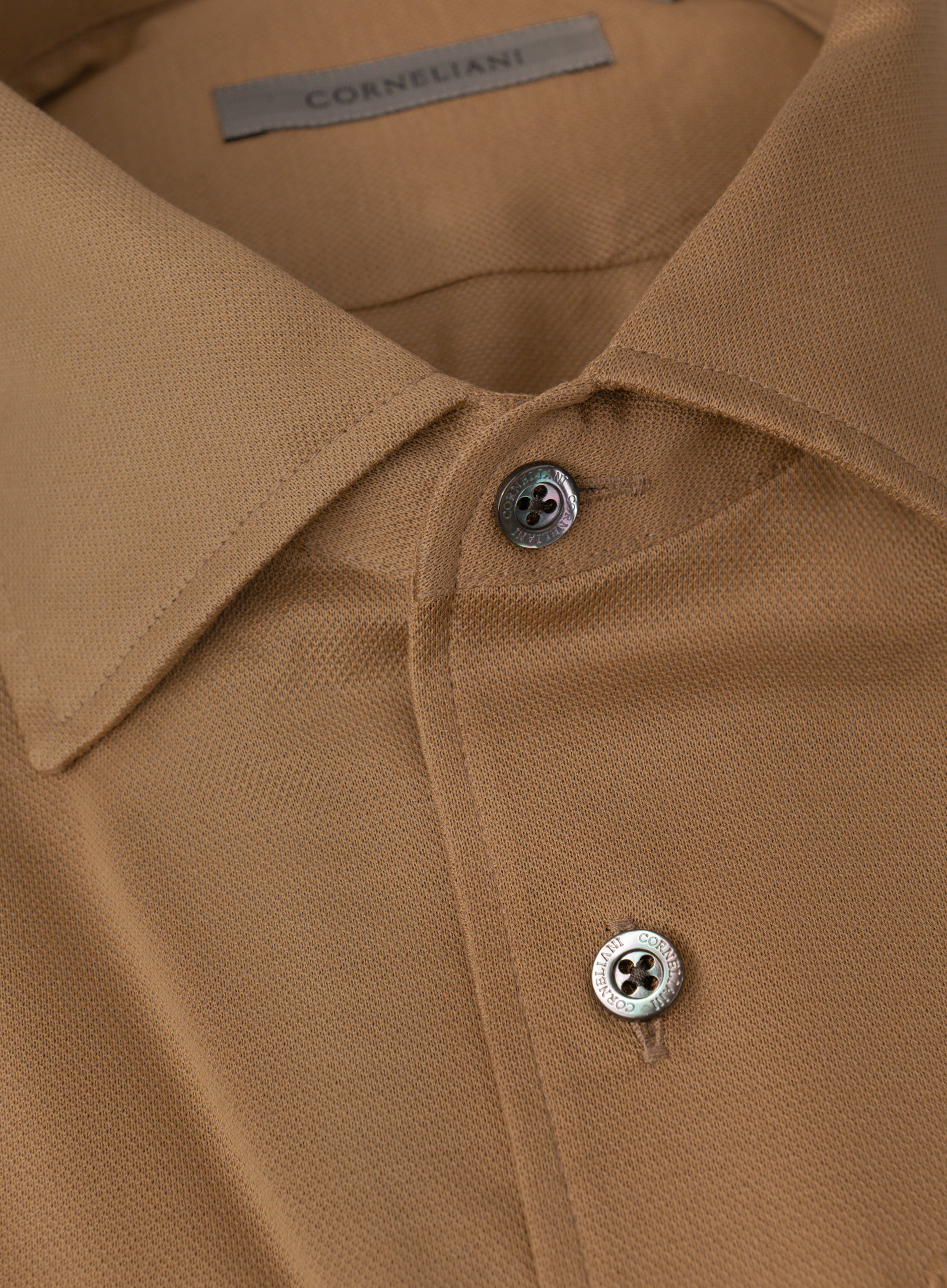 Shirt van cashmere en zijde | Camel
