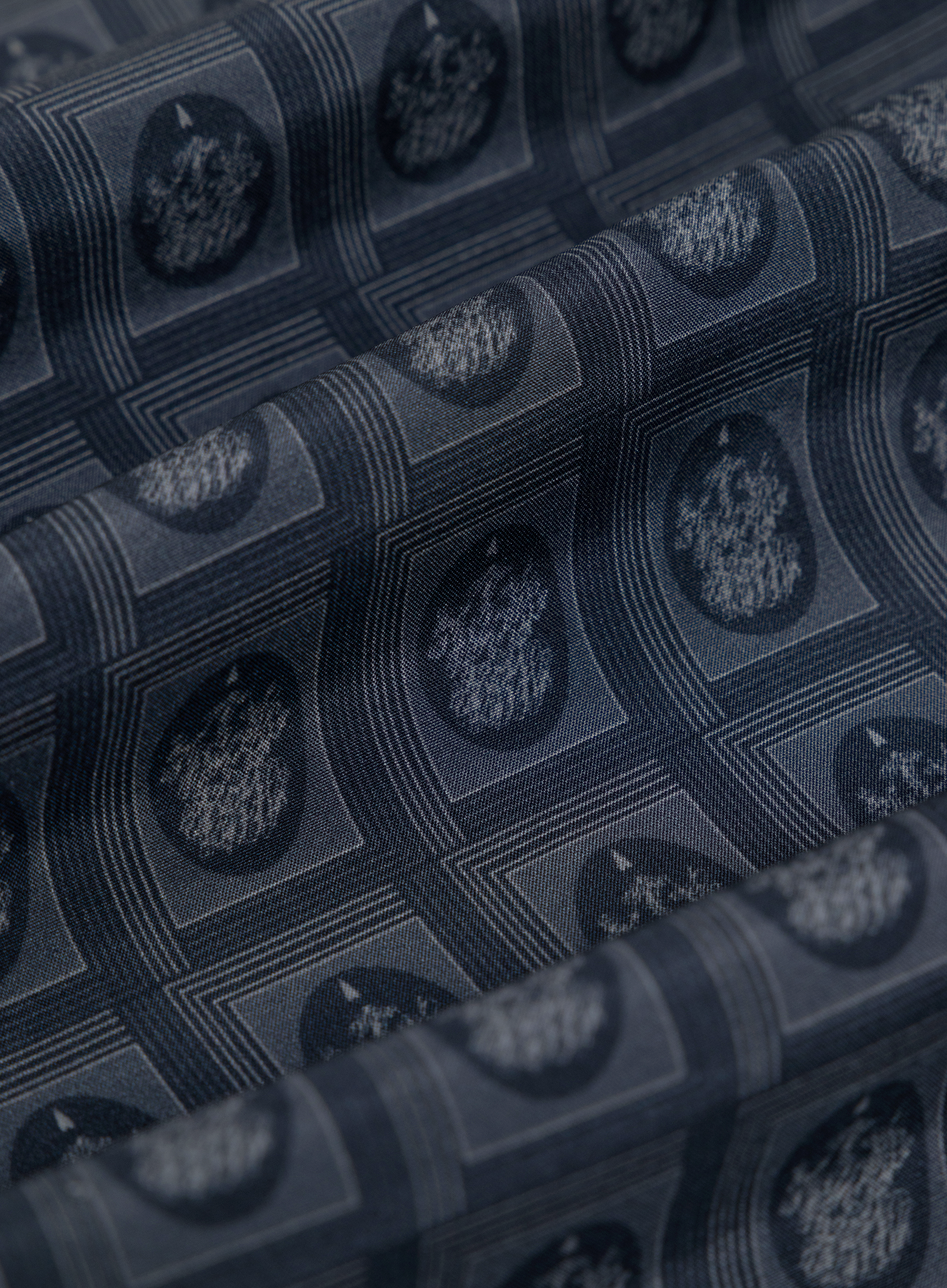 Zijden shawl | FULL_WIDTH | BLUE NAVY